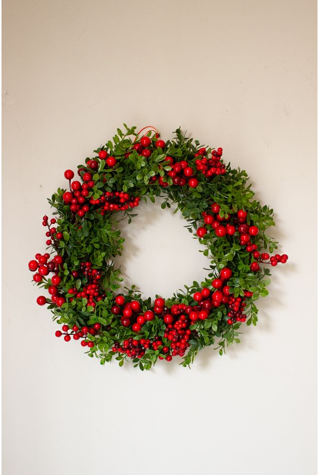 Guirlanda Natalina Galhos e Berries 50Øcm Natal